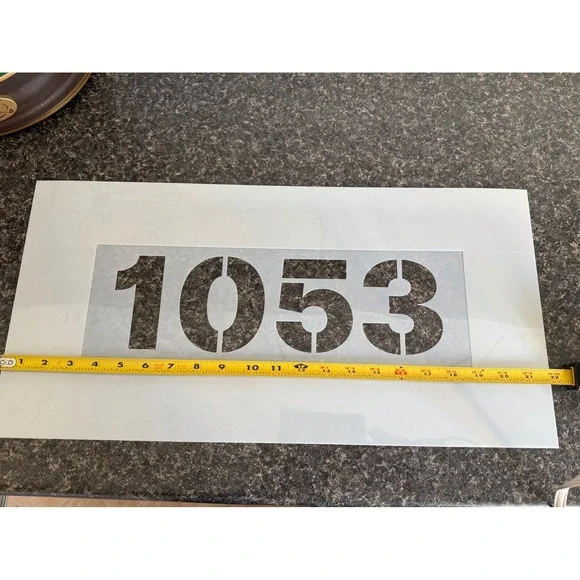 New Large House Number Stencil 1053 6" Tall Numbers Address Sign Paint Template - Picture 4 of 8